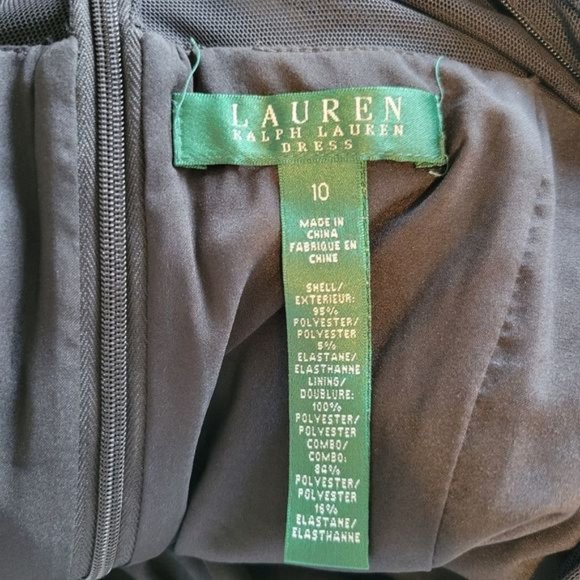 Ralph Lauren Mesh Mini Black Dress Size 10. - Picture 15 of 15